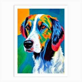 English Setter 2 Fauvist Style Dog Art Print