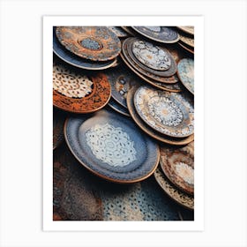 Many Plates Art Print