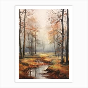 Autumn Forest Landscape The New Forest England 2 Art Print