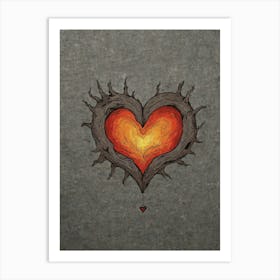 Heart Of Fire 30 Art Print