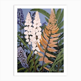 Flower Illustration Bluebonnet 3 Art Print