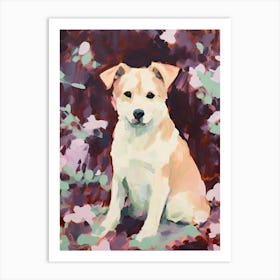 A Shiba Inu Dog Painting, Impressionist 3 Art Print