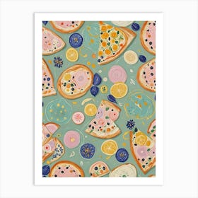 Abstract Pizza Art Print