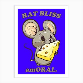 Rat Bliss - Funny Animal Art Print