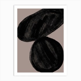 Beige Black 2 Art Print