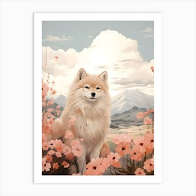 Modern Japandi Dog 1 Art Print