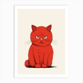 Red Cat 5 Art Print