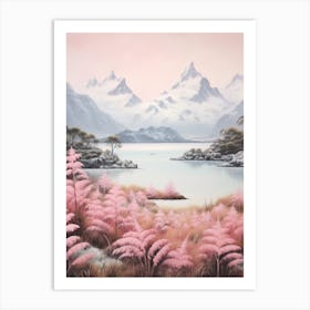 Dreamy Winter Painting Fiordland National Park New Zealand 3 Art Print