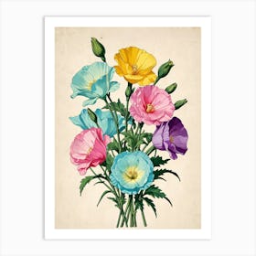 Poppies In A Vase 1 Art Print