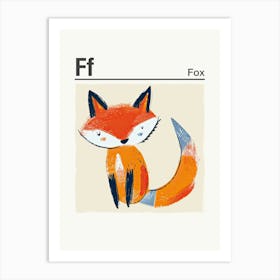 Animals Alphabet Fox 1 Art Print