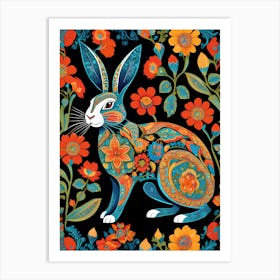 Hare And Flowers, 1483 Art Print