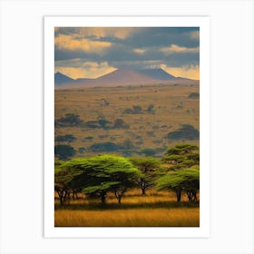 Maasai Mara National Park 2 Kenya Vintage Poster Art Print
