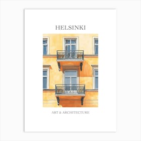 Helsinki Travel And Architecture Poster 3 Art Print