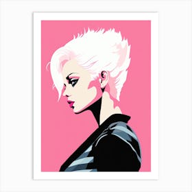 Pink Rebellion: Minimalist Punk Vibes Art Print