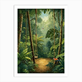 Swings In The Jungle 1 Art Print