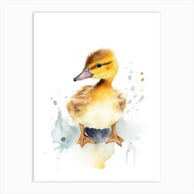 Baby Duckling Watercolour Nursery 3 Art Print