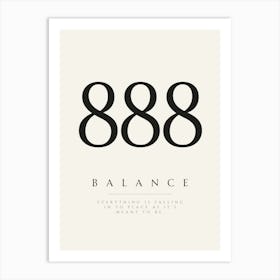 888 Angel Number Print Art Print