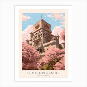 The Chapultepec Castle Mexico City Mexico Travel Poster Art Print