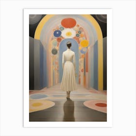 girl Runs Through The Corridors Of Her Mind Art Print