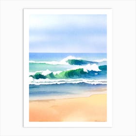 Baga Beach 4, Goa, India Watercolour Art Print