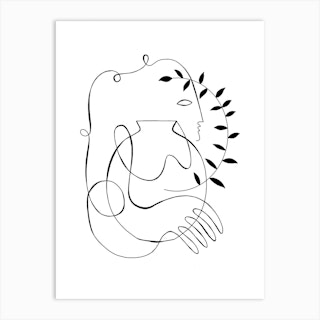 Face And Vase Art Print