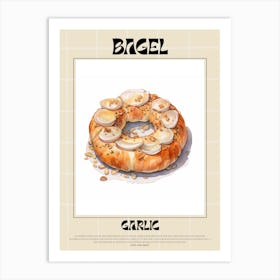 Garlic Bagel 3 Art Print