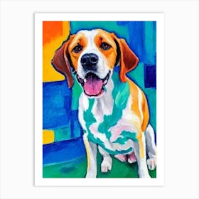 English Foxhound 2 Fauvist Style Dog Art Print