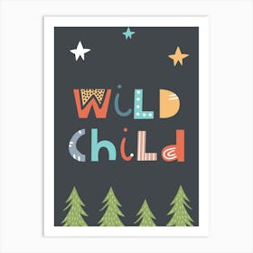 Wild Child Neutral Kids Art Print