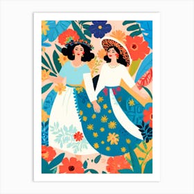 Mexican Women Art Print