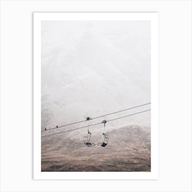 Alps Ski Lift Art Print