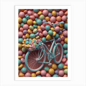 Candy Bicycle Art Print