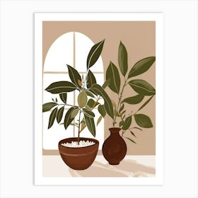 Two Potted Plants 2 Art Print