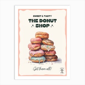 Stack Of Sprinkles Donuts The Donut Shop 8 Art Print