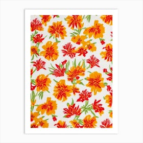 Kangaroo Paw Floral Print Warm Tones 1 Flower Art Print