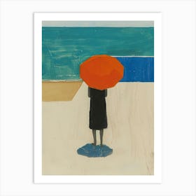 Woman On The Beach 3 Art Print