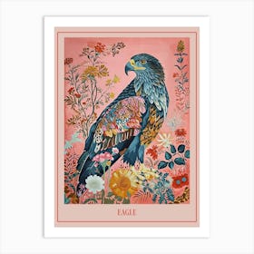 Floral Animal Painting Eagle 1 Poster Art Print