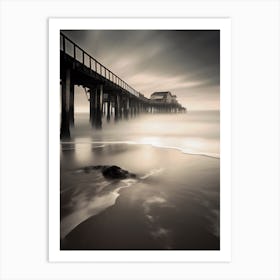 Pier On The Beach Art Print