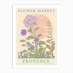 Flower Market Provence Art Print