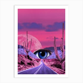 Infrared Vision Pink & Purple Art Print