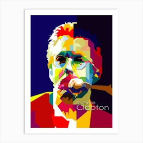 Eric Clapton English Blues Guitarist And Singer Pop Art Wpap Art Print