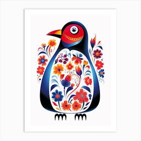 Scandinavian Bird Illustration Penguin 2 Art Print