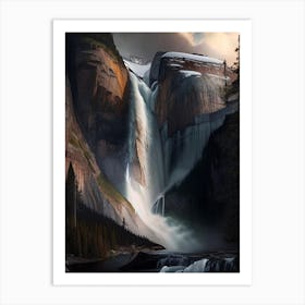 Takakkaw Falls, Canada Realistic Photograph (2) Art Print