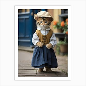 Cat In A Dress 9 Art Print