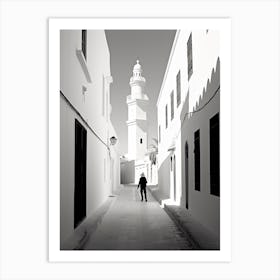 Tunis, Tunisia, Black And White Photography 1 Art Print