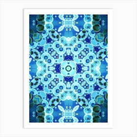 Abstract Pattern Blue Spots 1 Art Print