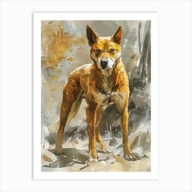 Dingo Precisionist Illustration 2 Art Print