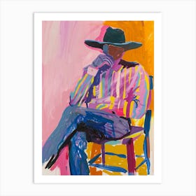 Painting Of A Cowboy 13 Art Print