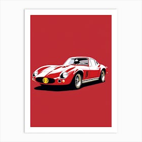 Ferrari 250 Gto Line Drawing 11 Art Print