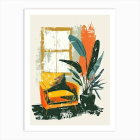 Pastel Mirage Mid Century Style Art Print