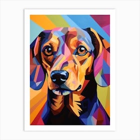 Dog Abstract Pop Art 5 Art Print